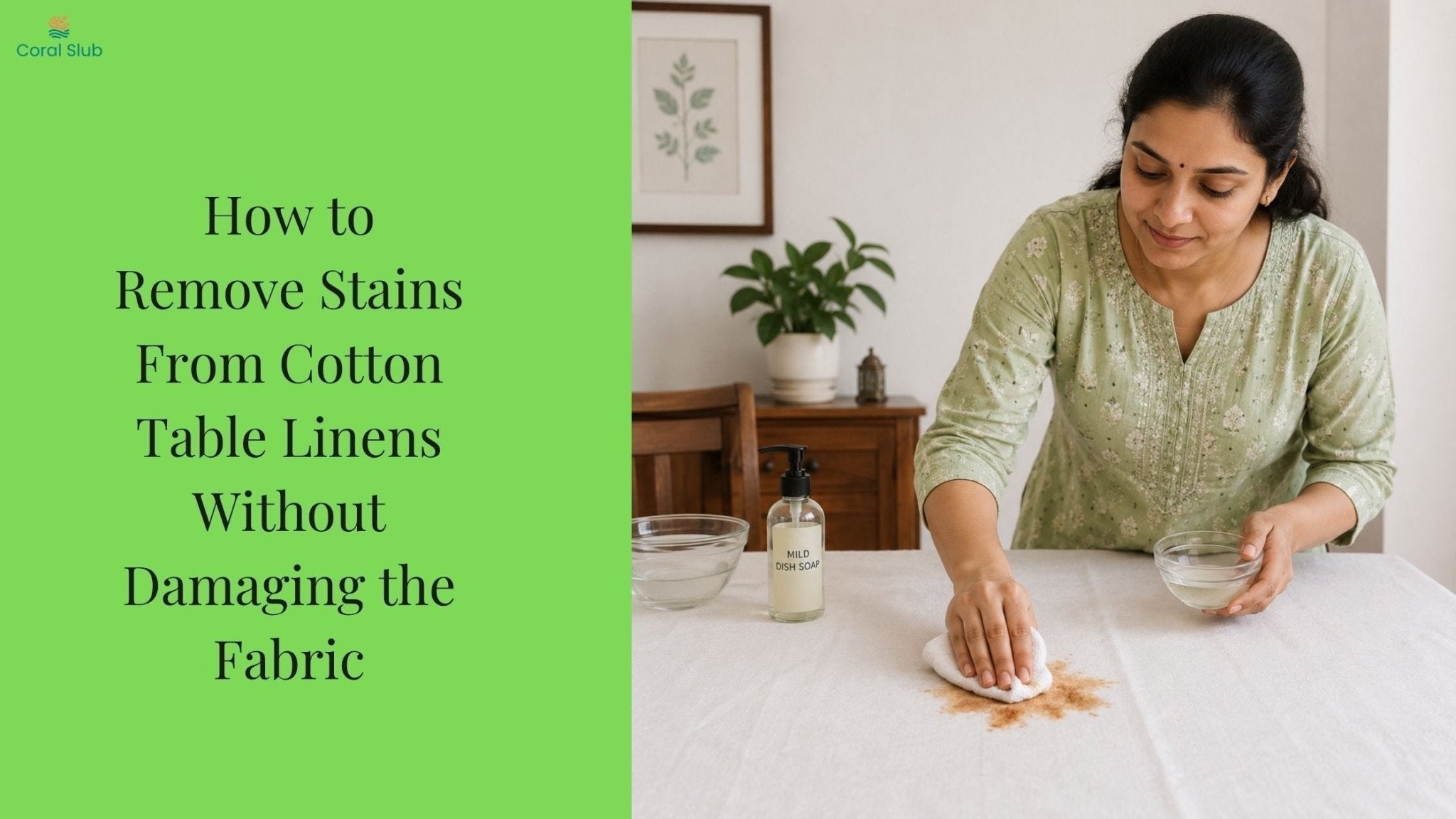 How to Remove Stains From Cotton Table Linens Without Damaging the Fabric