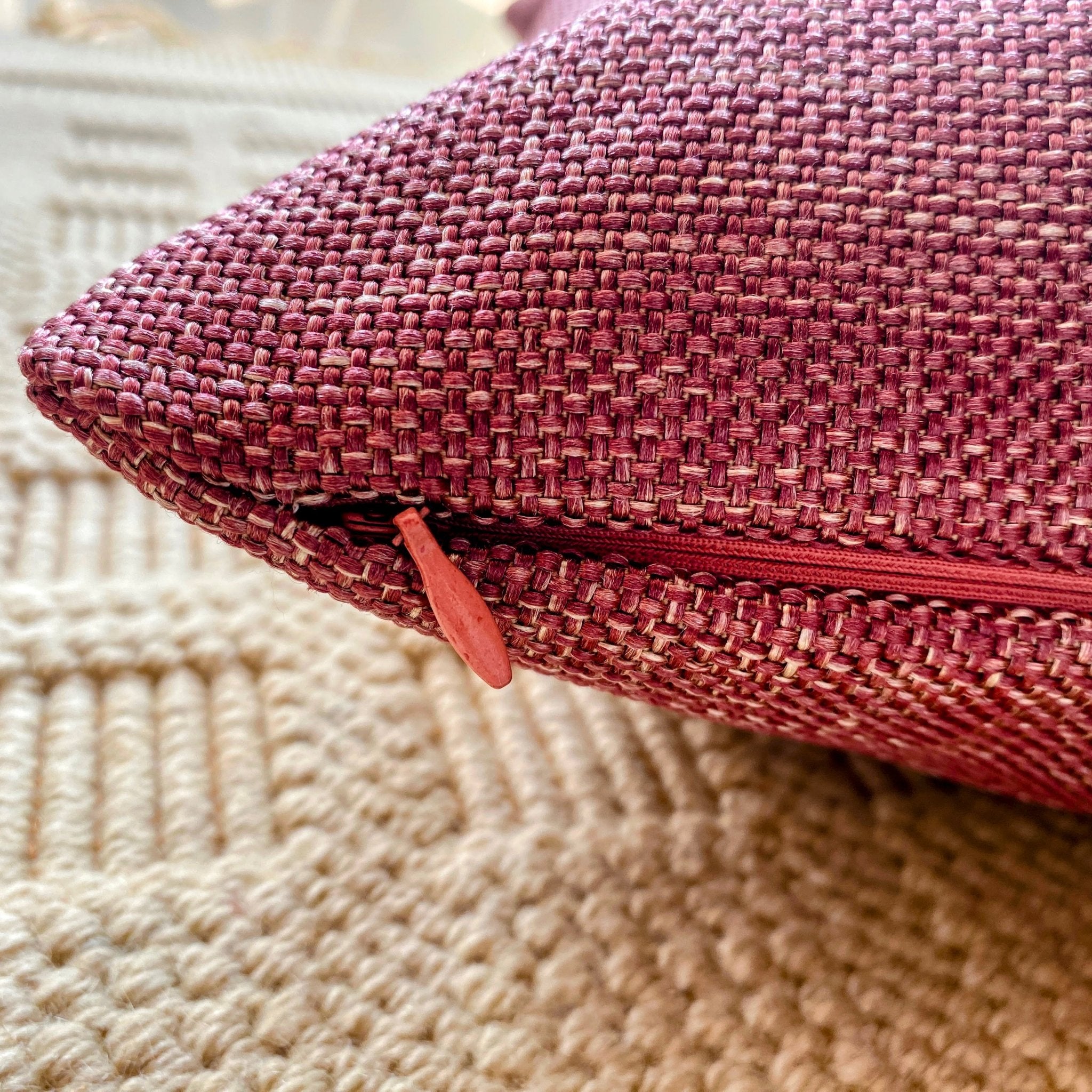 Jute Essence Summer Collection: Eco-Friendly Home Decor,Cushion Cover, Table Mat, Table Cover | Coral Slub