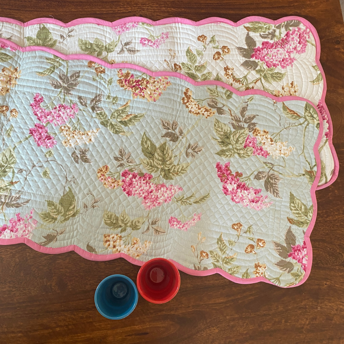 Petal Play Reversible Table Runner, 100% cotton, 15" x 72"