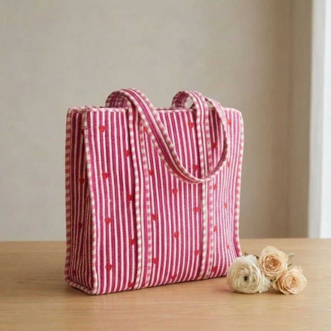 Sweet Pea Printed Tote Bag