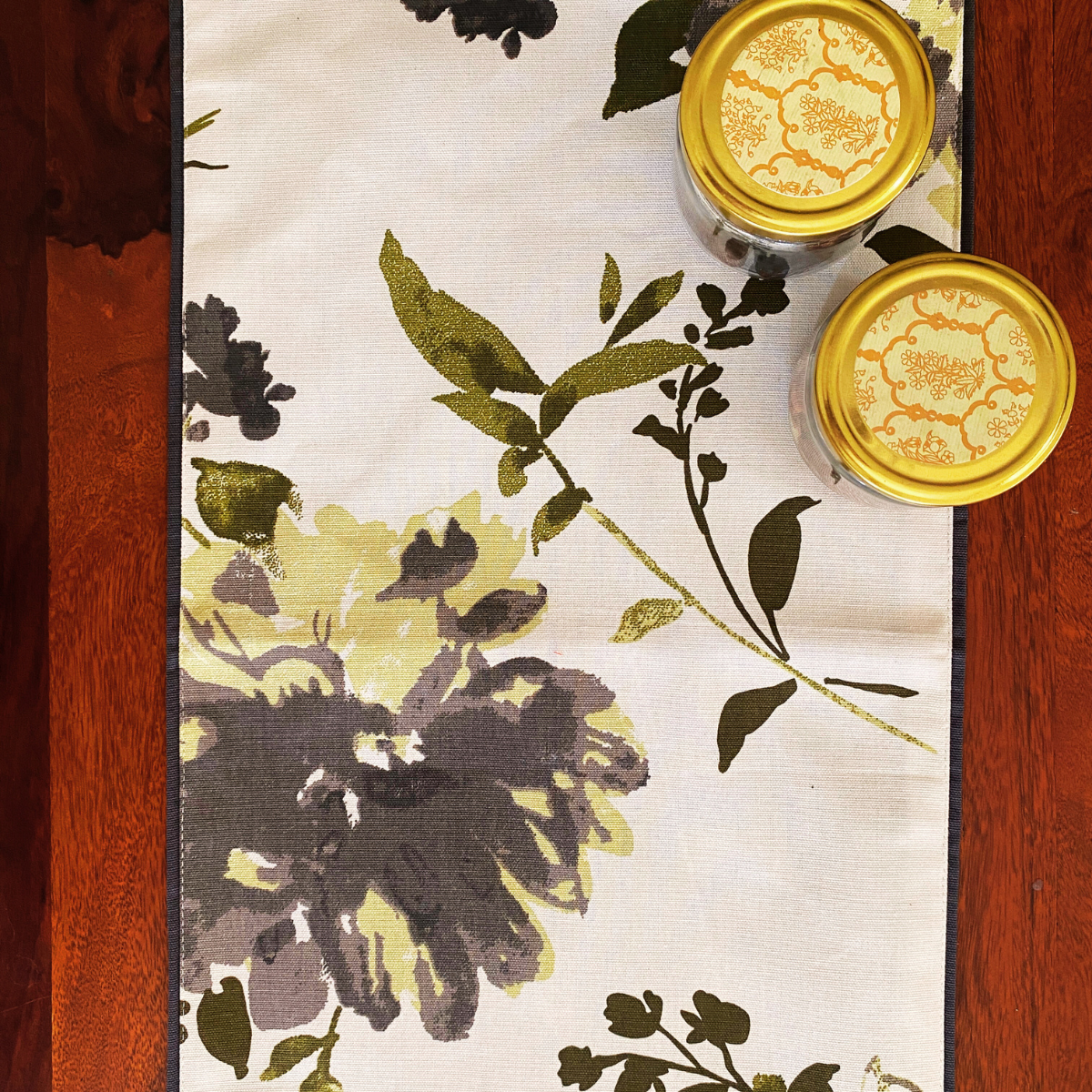 Fog Printed Table Runner, 100% cotton, 13" x 72"