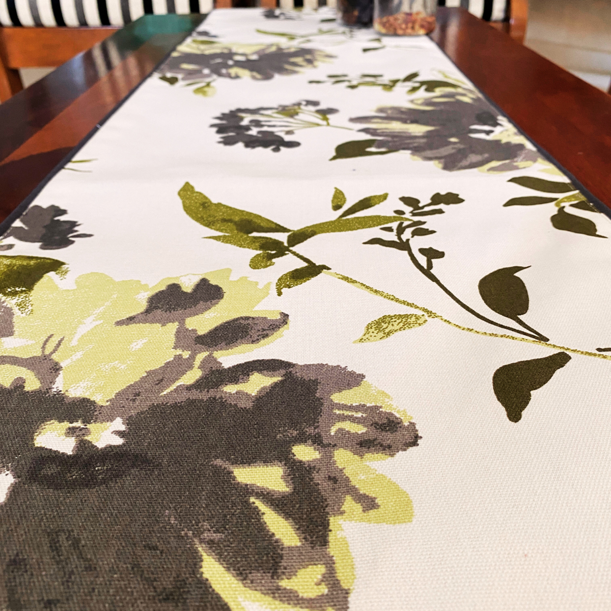 Fog Printed Table Runner, 100% cotton, 13" x 72"