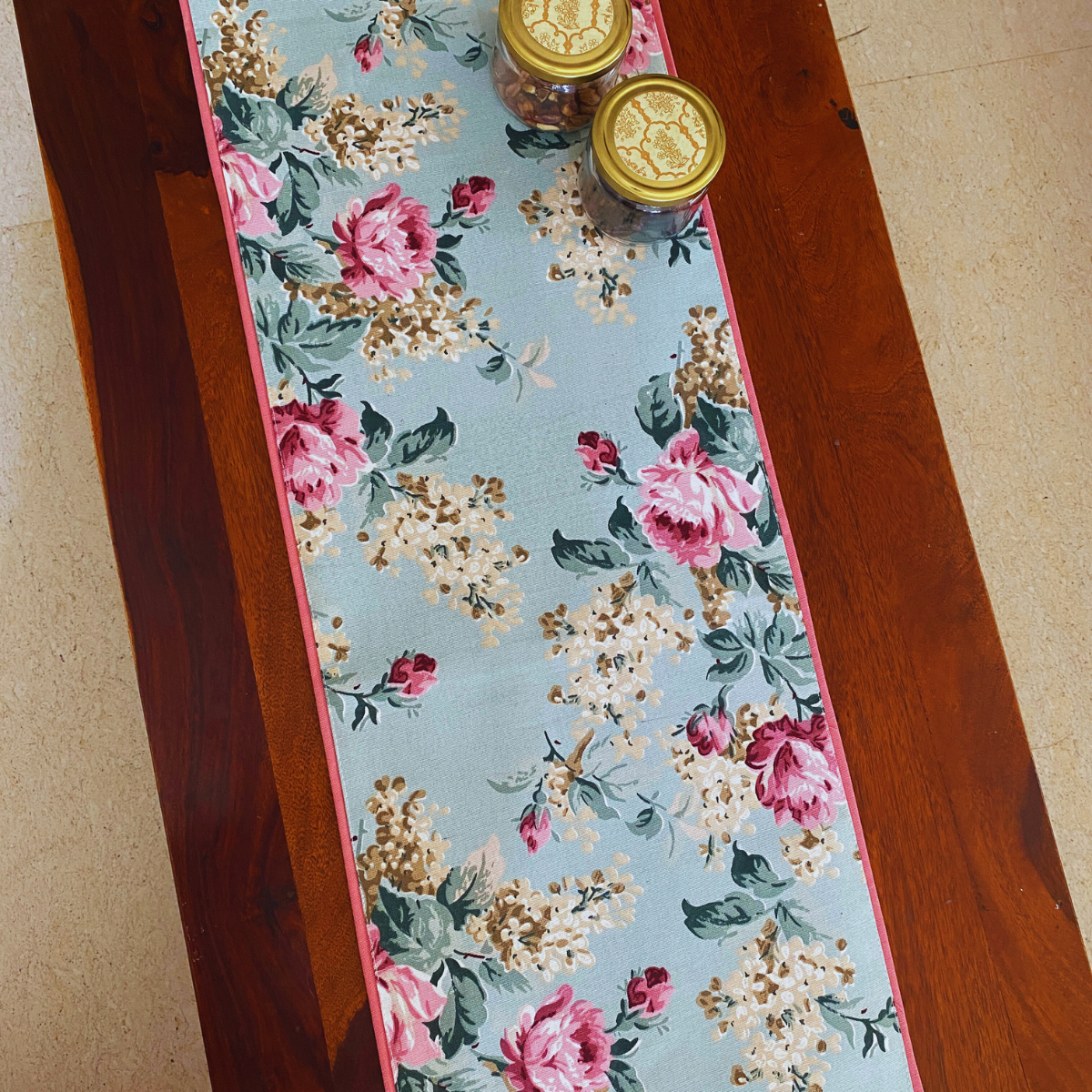 Dewberry Printed Table Runner, 100% cotton, 13" x 72"