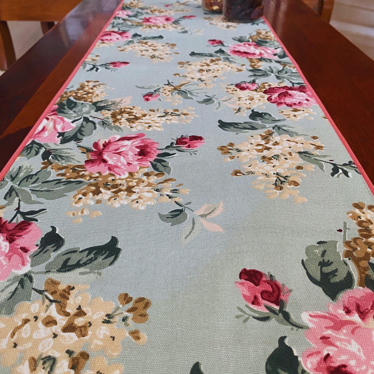 Dewberry Printed Table Runner, 100% cotton, 13" x 72"