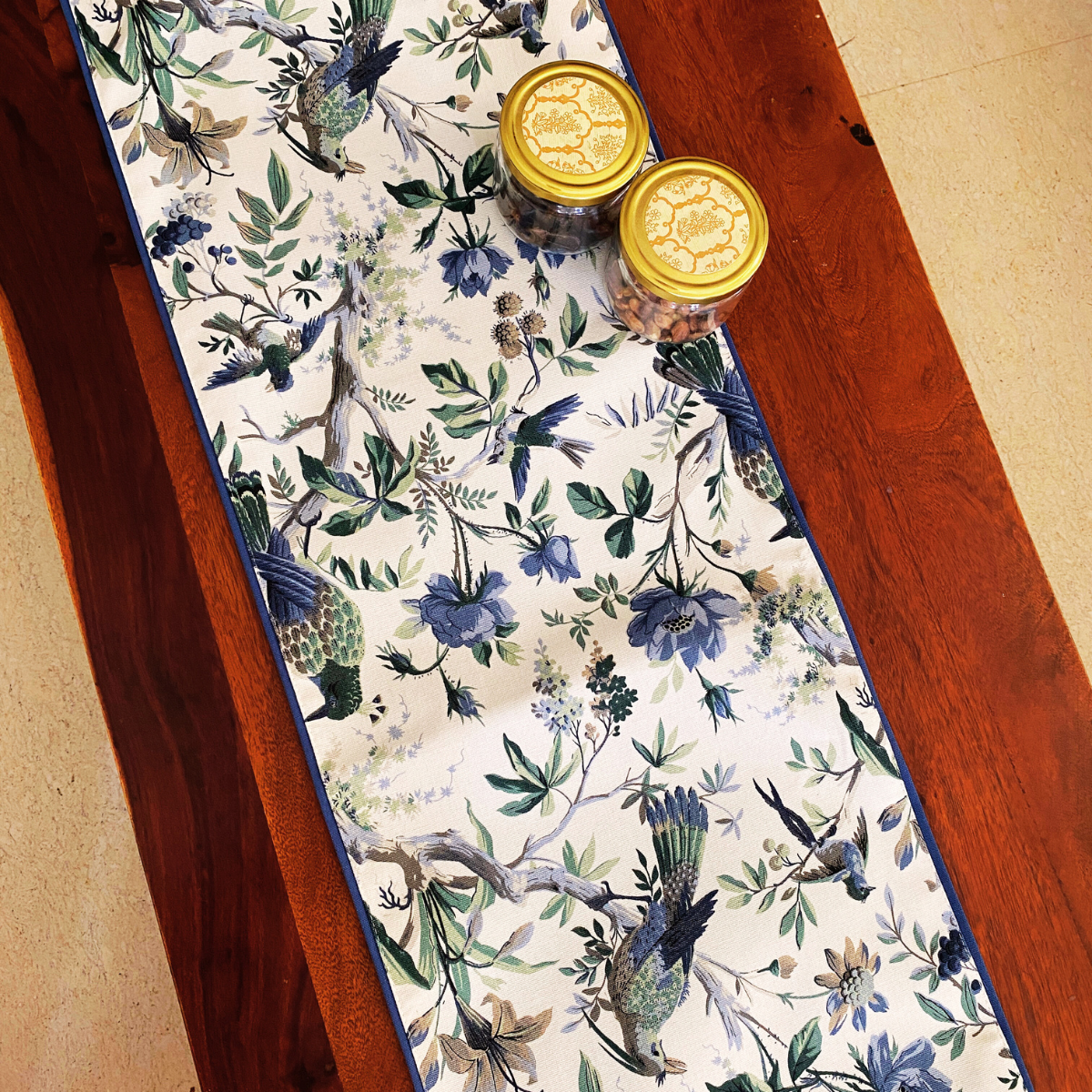 Canopy Printed Table Runner, 100% cotton, 13" x 72"