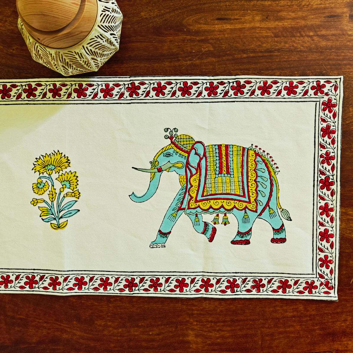 Maharaj Table Runner, 100% cotton, 13" X 72"