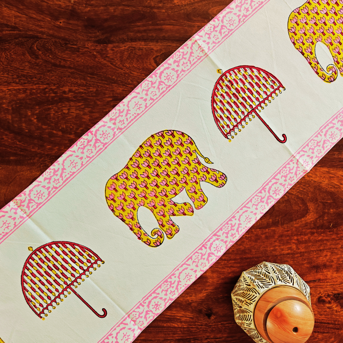 Hasti Table Runner, 100% cotton, 13" X 72"