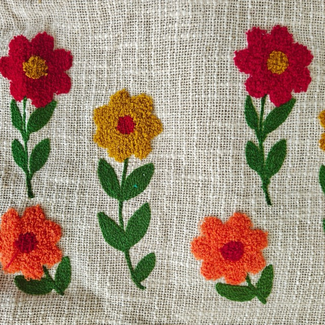 Ochre Embroidered Table Runner
