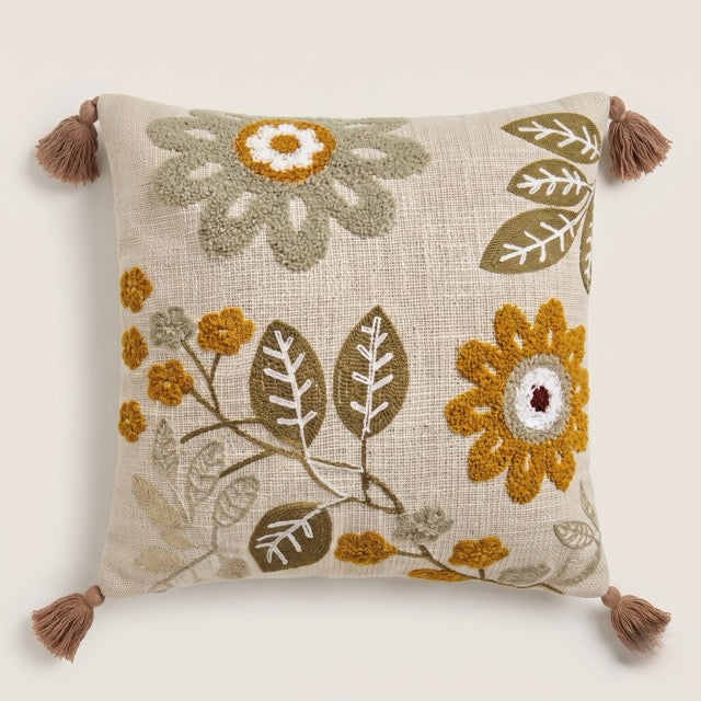 Solara Cushion Cover Embroidered, 16" x 16", Pack of 1