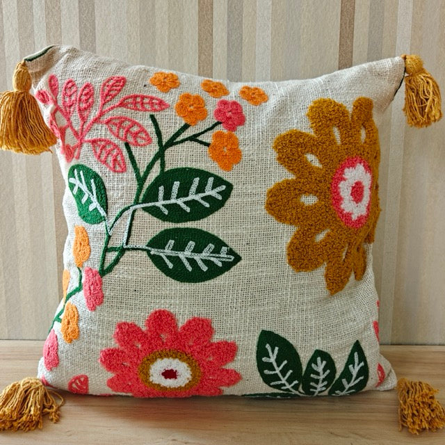 Dawn Cushion Cover Embroidered, 16" x 16", Pack of 1