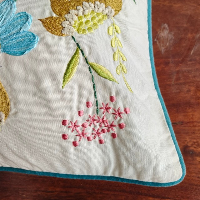 Aster Embroidered Cushion Cover