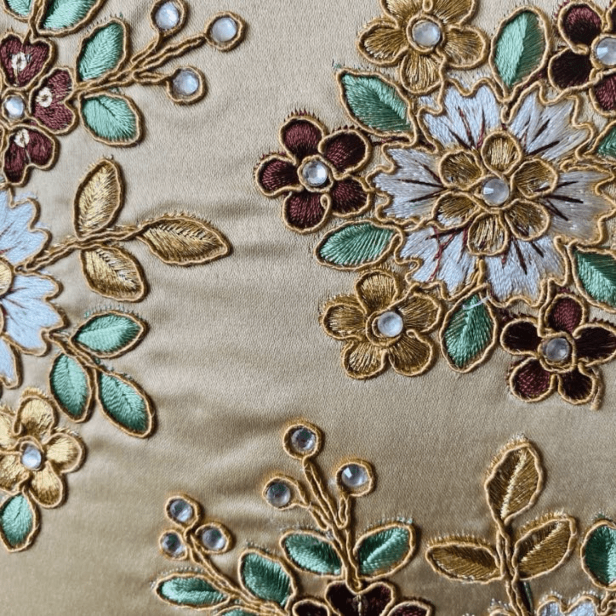 AARA Gold Cushion Cover, 16" x 16", Pack of 1 - Coral Slub - 