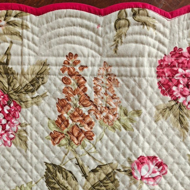 Almond Meadow Reversible Table Runner, 100% cotton, 15" x 72" - Coral Slub - 