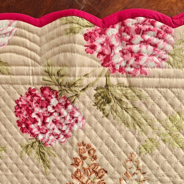 Almond Meadow Reversible Table Runner, 100% cotton, 15" x 72" - Coral Slub - 
