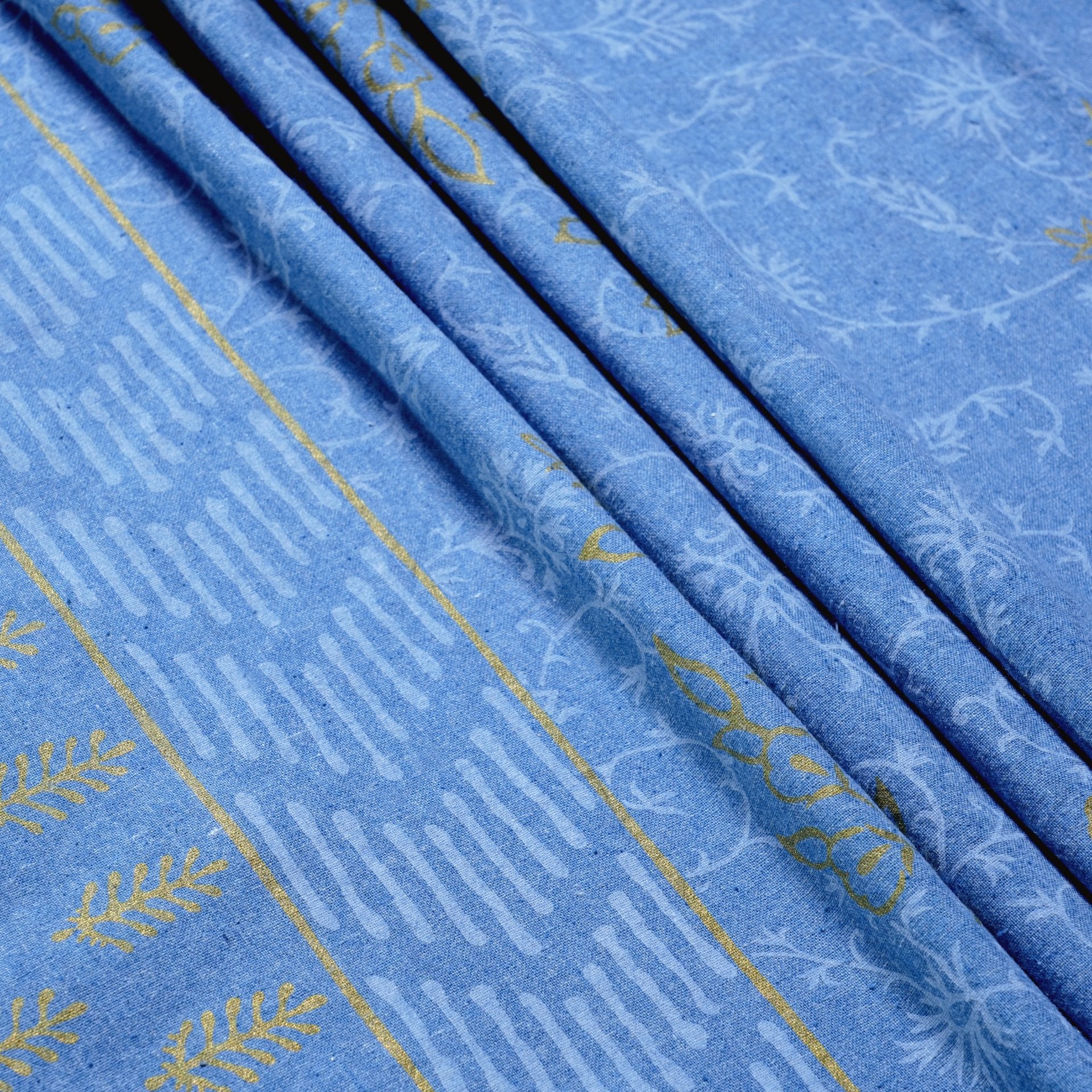 Arctic Ocean 6 Seater Dining Table Cover, 100% Cotton, 60" x 90" - Coral Slub - 