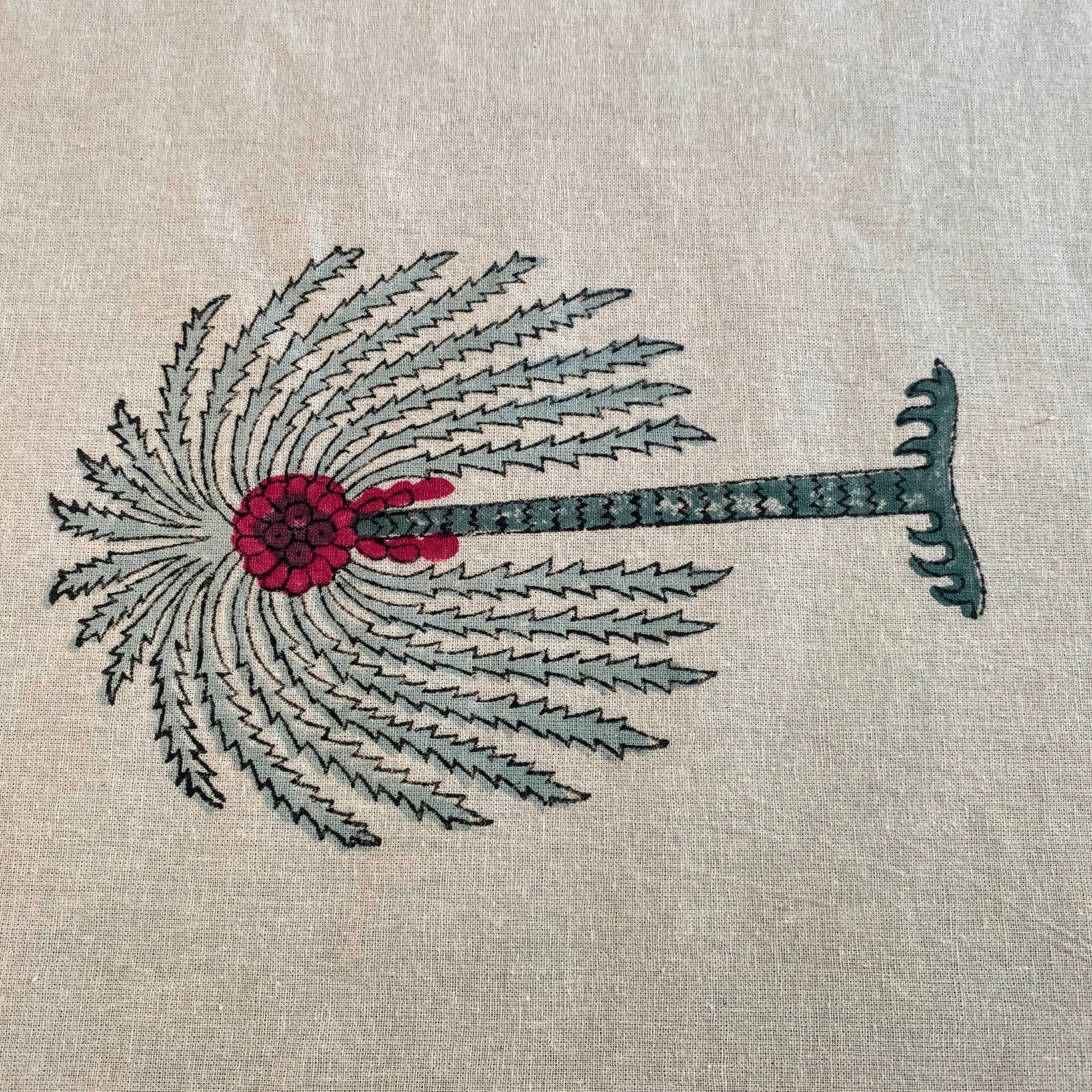 Bankuri 6 Seater Dining Table Cover, 100% Cotton, 60" x 90" - Coral Slub - 