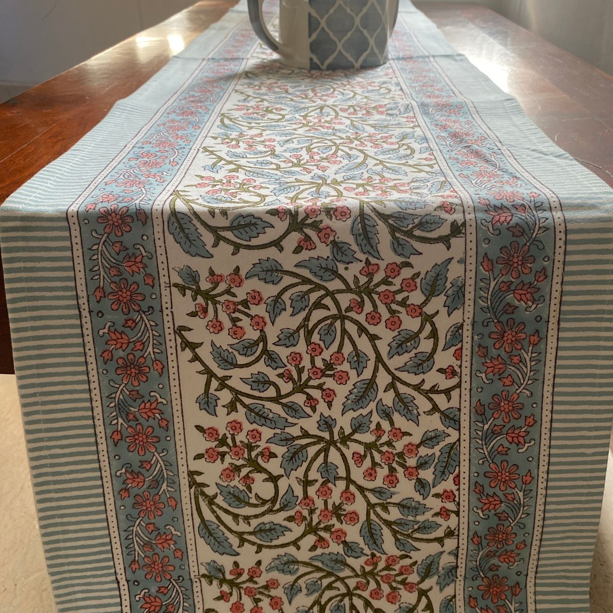 Bel Table Runner, 100% cotton, 13" x 72" - Coral Slub - 