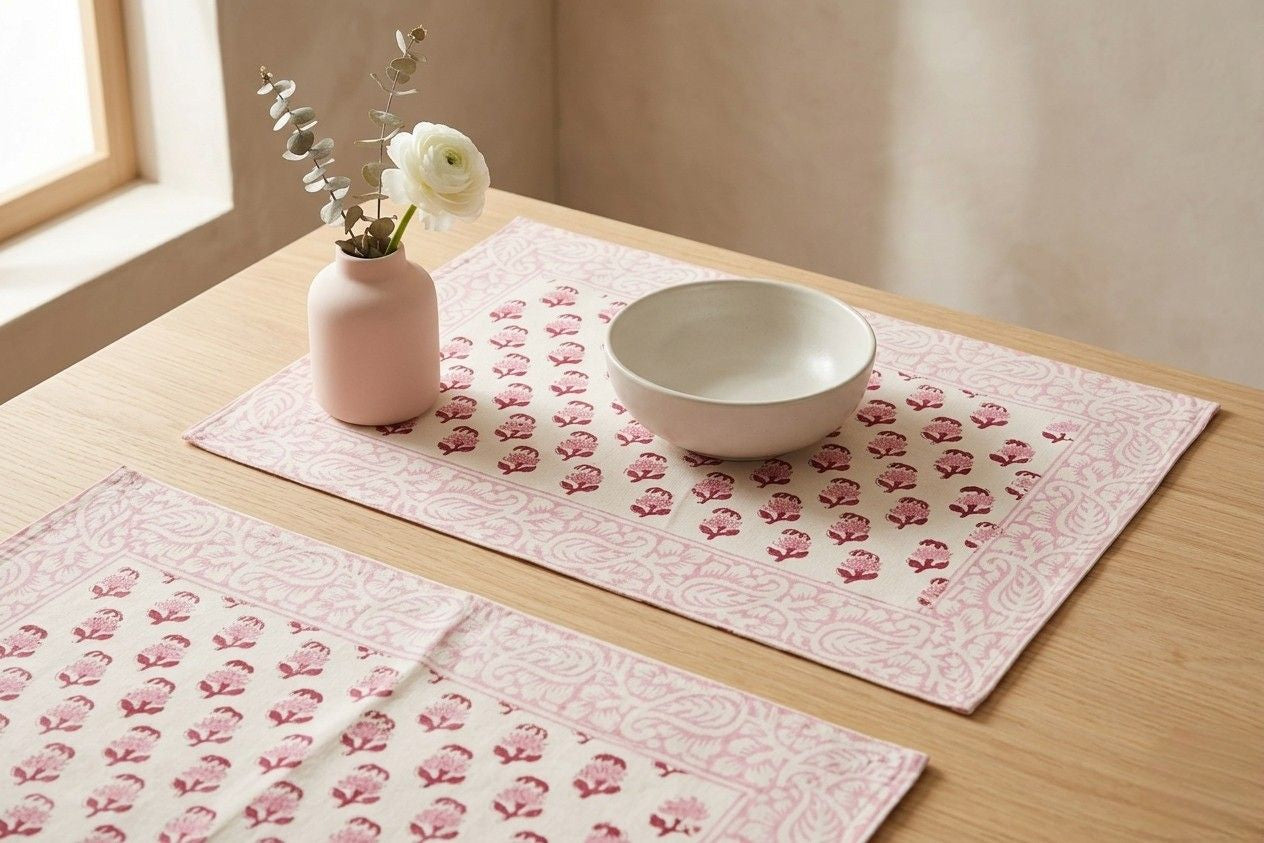 Petals Block Print Placemats