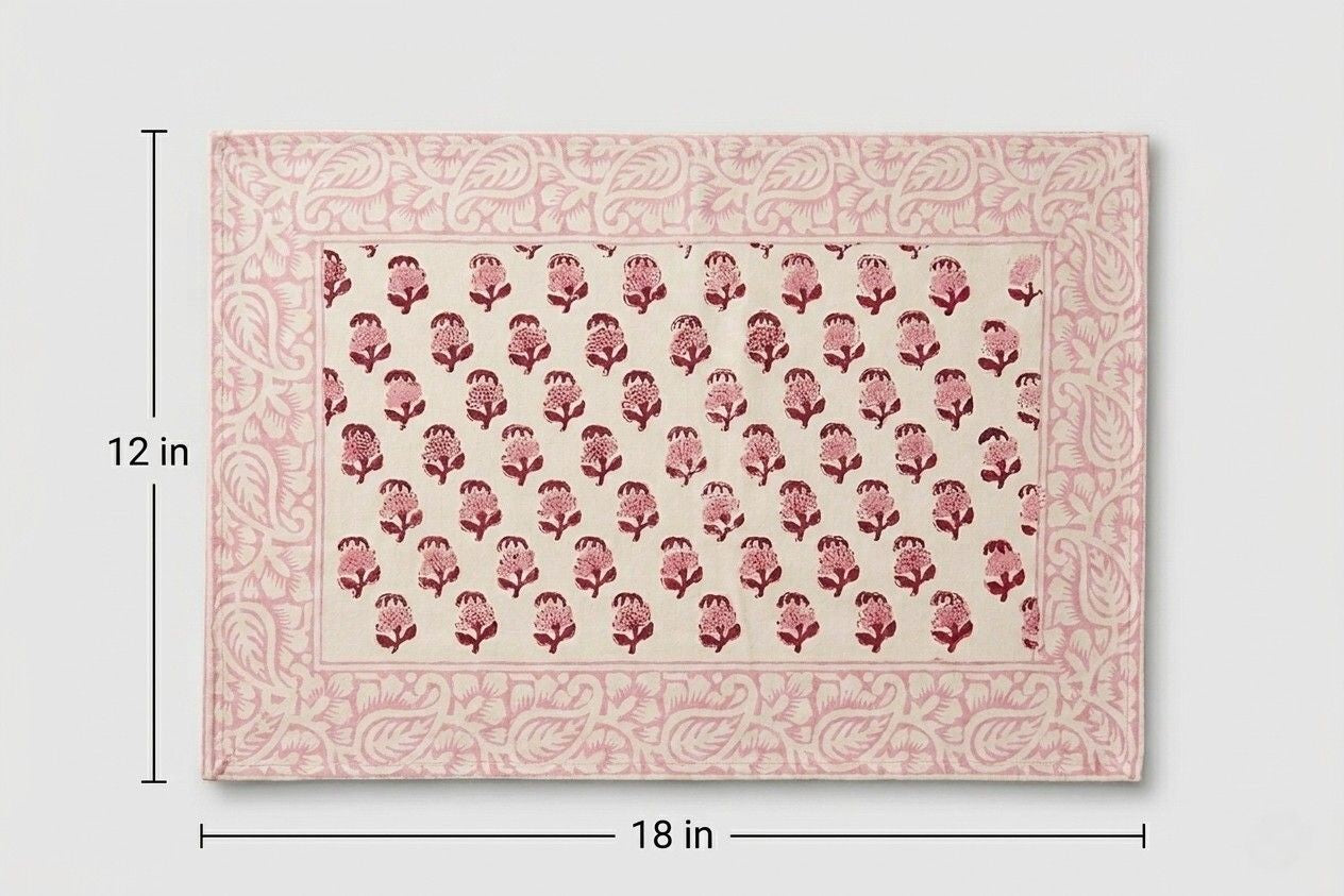 Petals Block Print Placemats