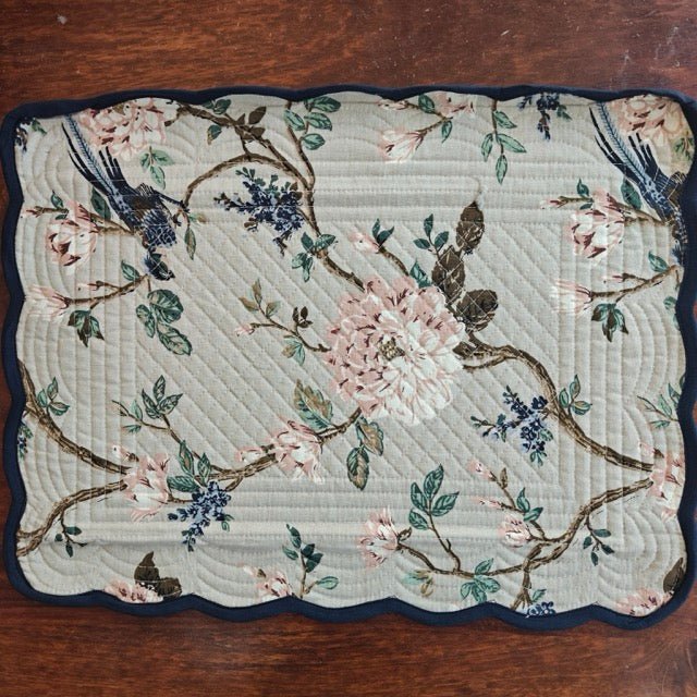 Bloom Cascade Reversible Placemats - Coral Slub - 