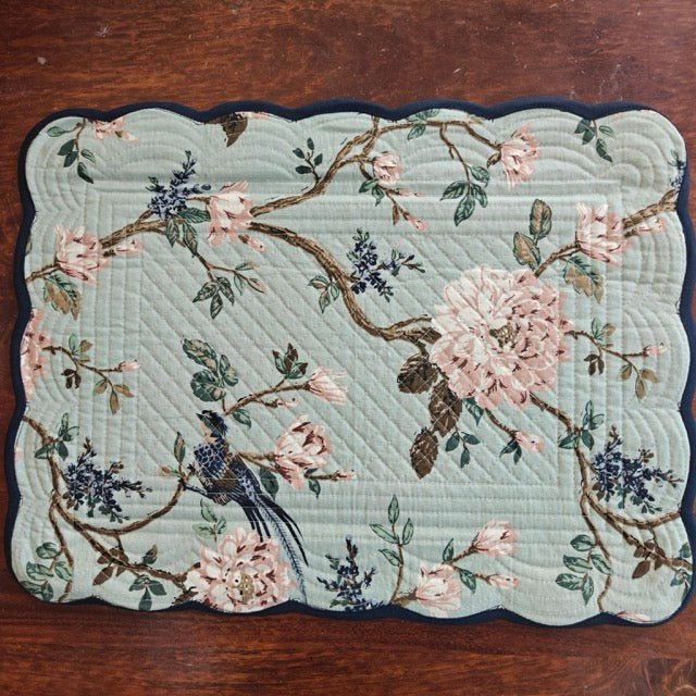 Bloom Cascade Reversible Placemats - Coral Slub - 