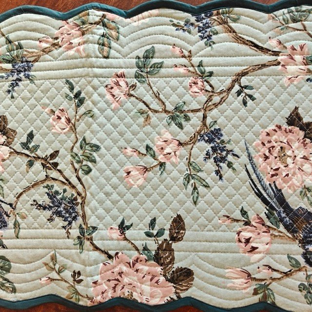 Bloom Cascade Reversible Table Runner - Coral Slub - 