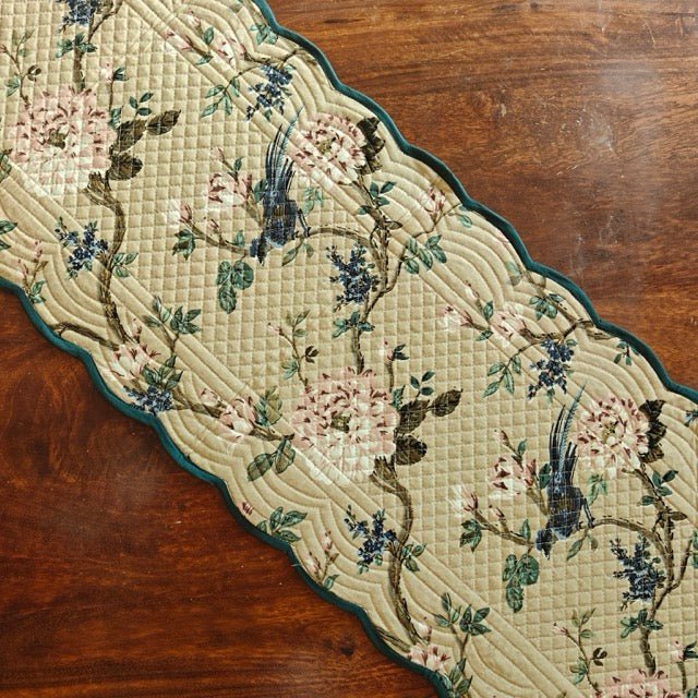 Bloom Cascade Reversible Table Runner - Coral Slub - 