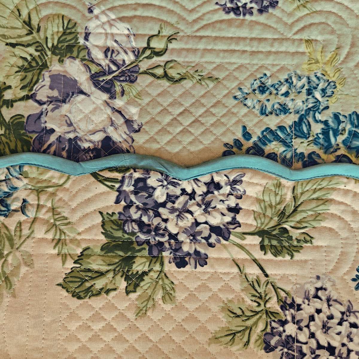 Bloom Mirage Quilted Reversible Placemats – 100% Cotton – Set of 6 - Coral Slub - 