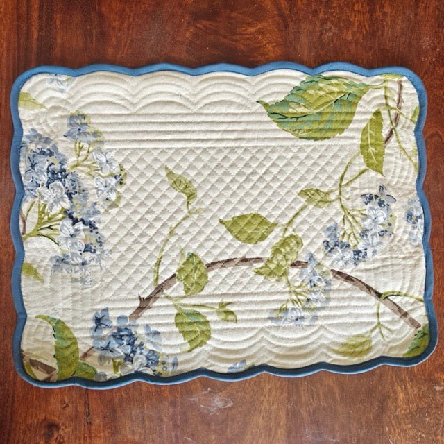 Blue Bird Reversible Placemats - Coral Slub -