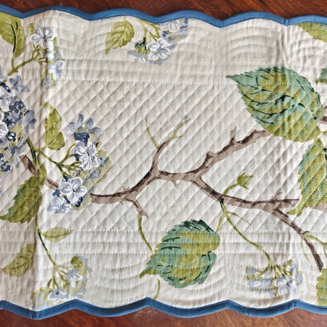 Blue Bird Reversible Table Runner - Coral Slub -