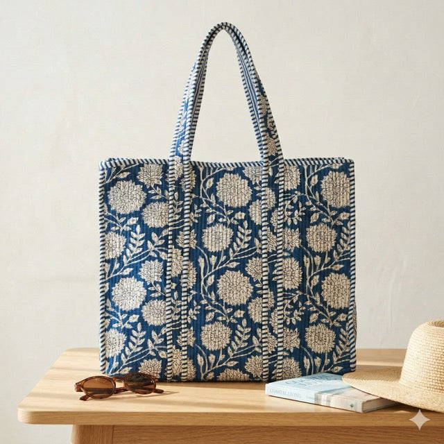 Mehfil Block Print Tote Bag