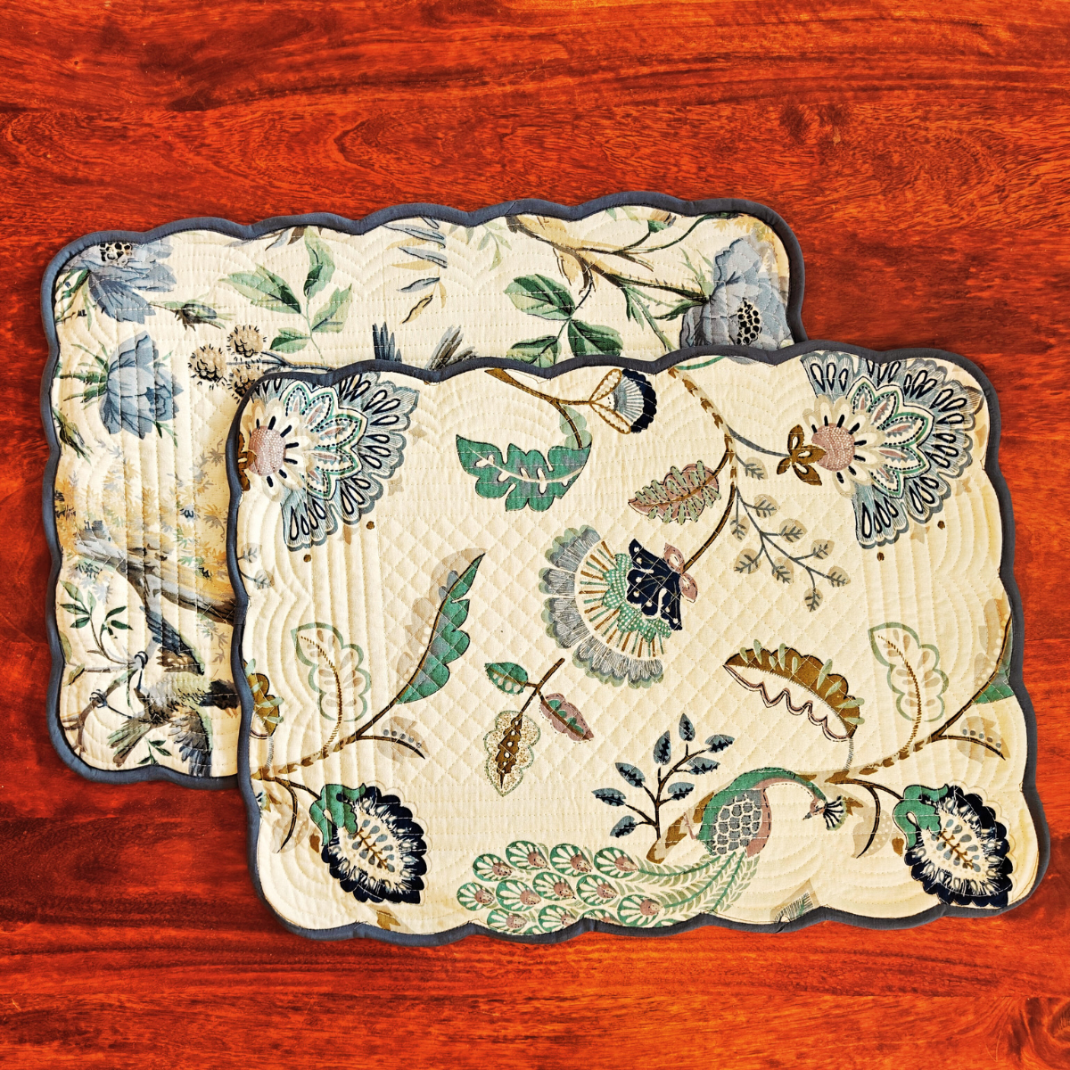 Canopy Quilted Reversible Placemats – 100% Cotton – Set of 6