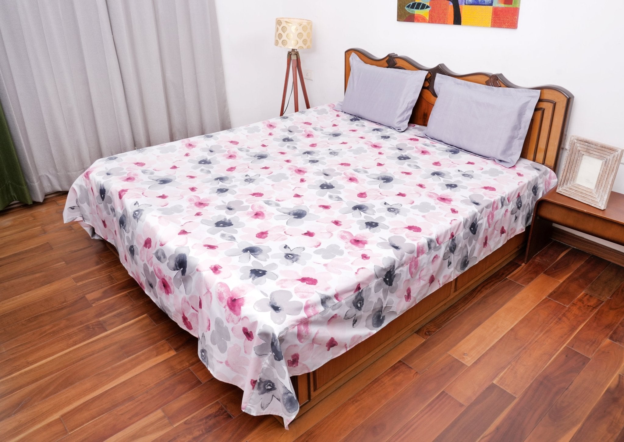 Blush Bedsheet Set King Size, 108" x 108" - Coral Slub - 