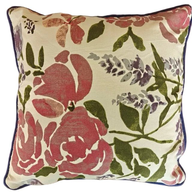 Blush Printed Cushion Covers, 16" x 16", Pack of 5 - Coral Slub -