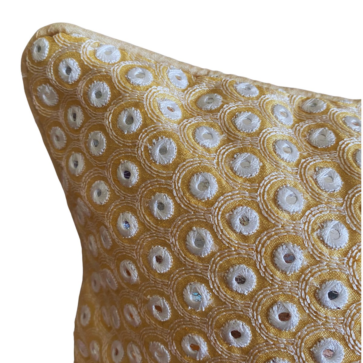 Boond Cream Cushion Cover, Pack of 1, 16" x 16" - Coral Slub - 