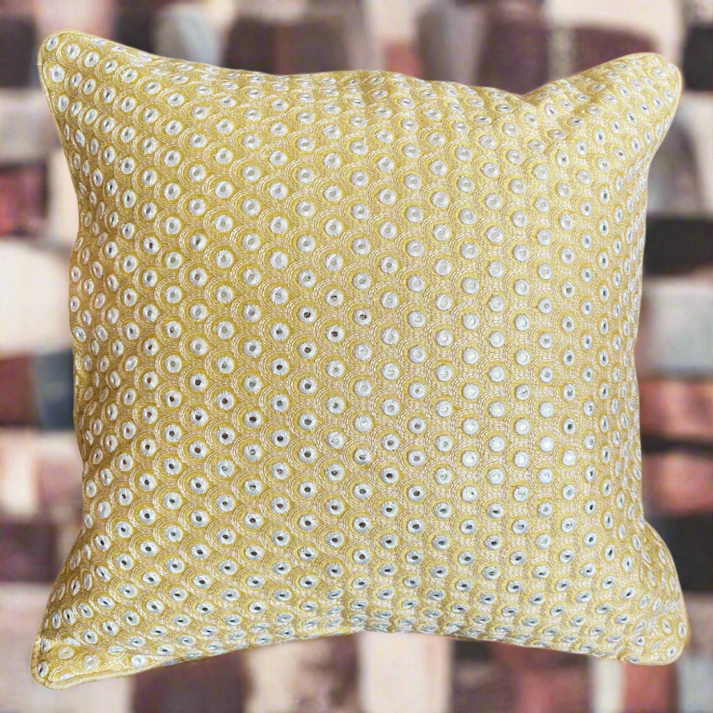 Boond Cream Cushion Cover, Pack of 1, 16" x 16" - Coral Slub - 