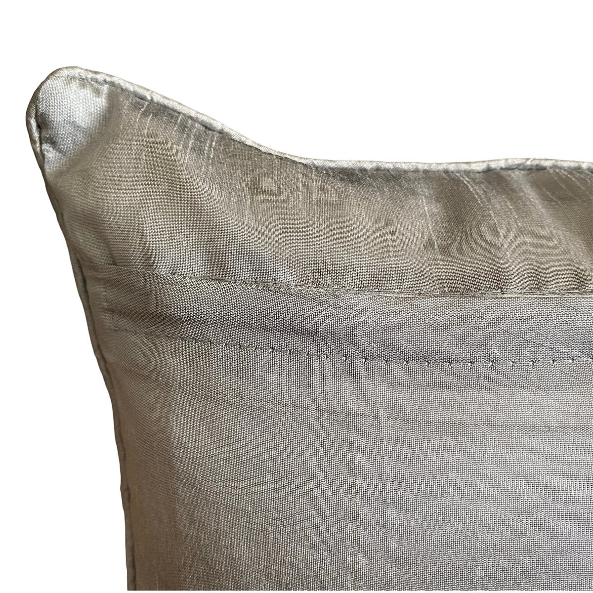 Boond Silver Cushion Cover, Pack of 1, 16" x 16" - Coral Slub - 