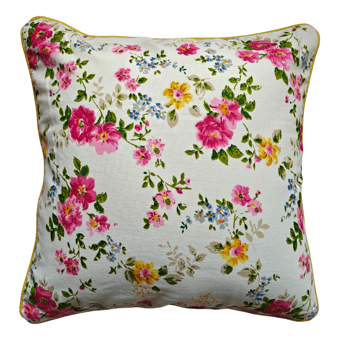 Bud Printed Cushion Covers, 16" x 16", Pack of 5 - Coral Slub - 