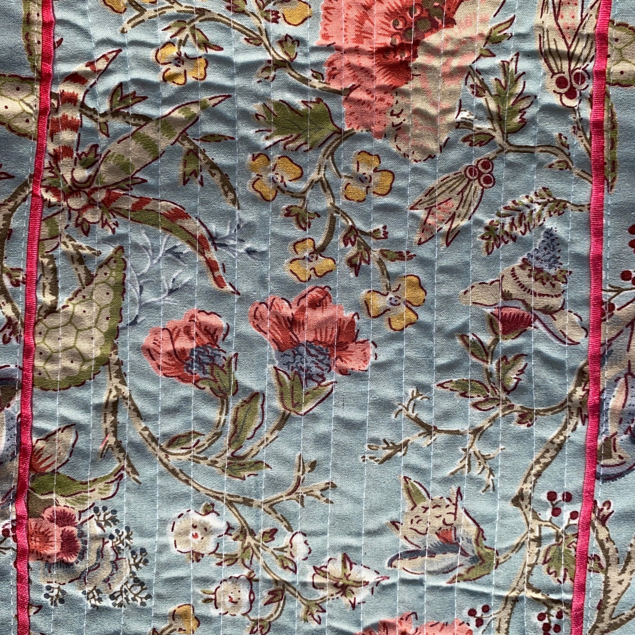 Bumblebee Cotton Placemats, 13" x 19", Set of 2 - Coral Slub - 