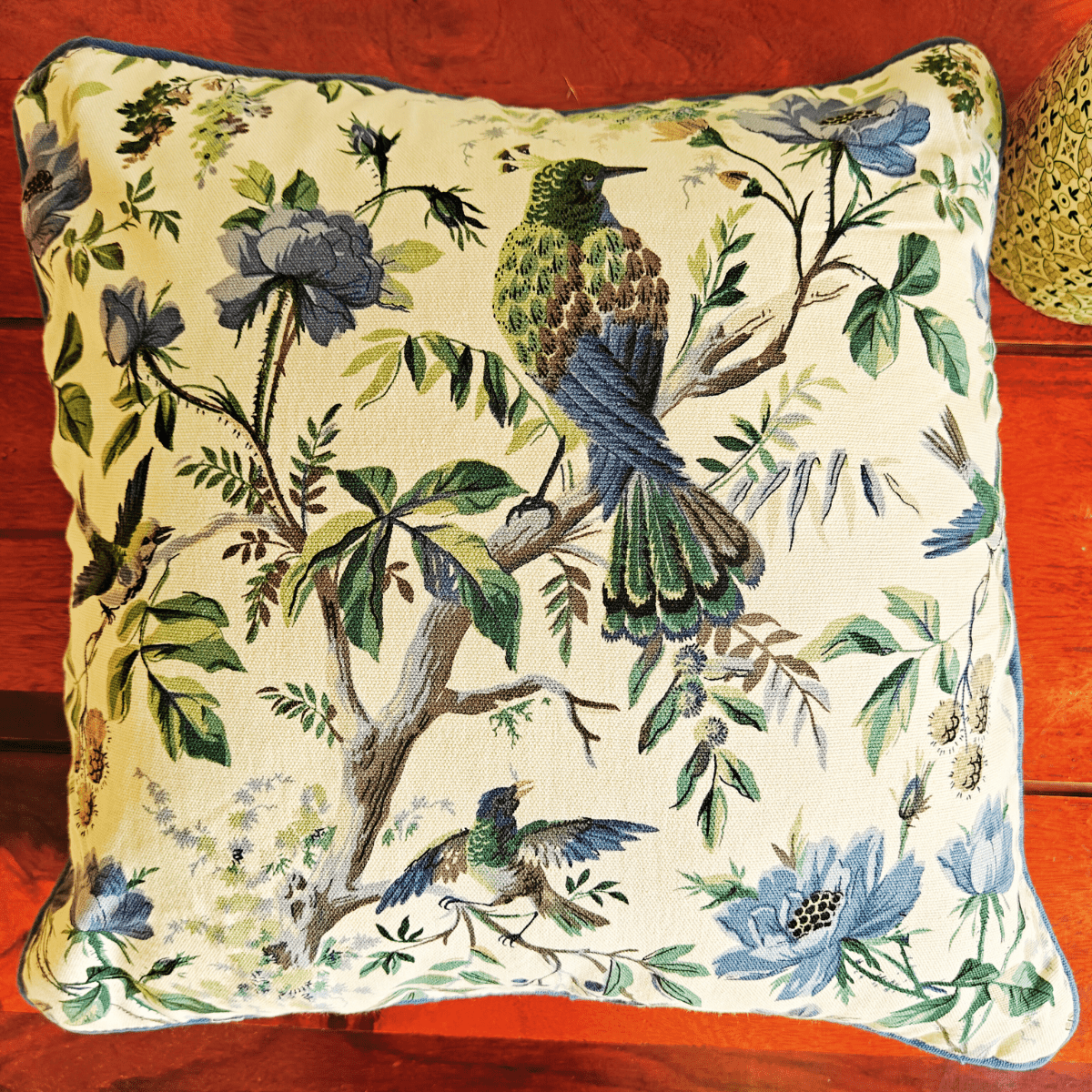 Canopy Printed Cushion Covers, 16" x 16", Pack of 5 - Coral Slub - 