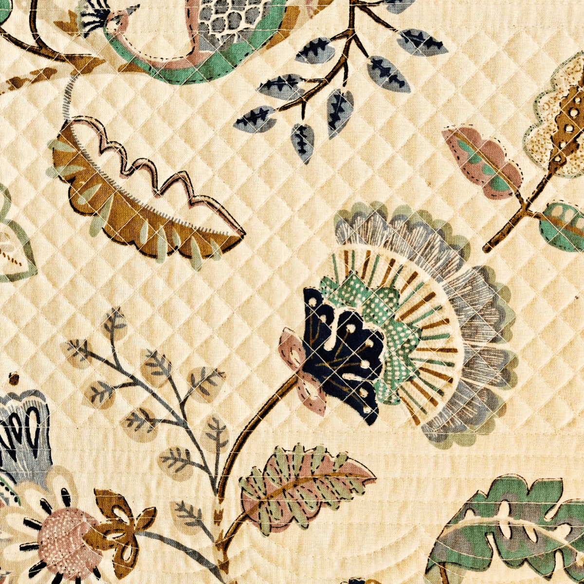 Canopy Quilted Reversible Placemats – 100% Cotton – Set of 6 - Coral Slub - 