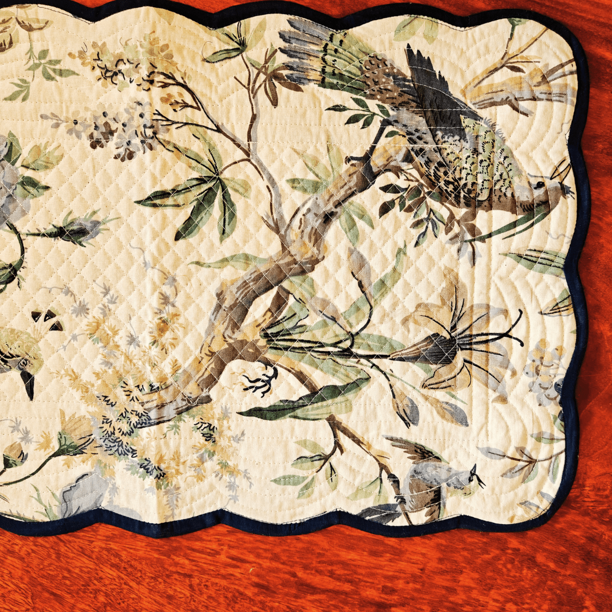 Canopy Reversible Table Runner, 100% cotton, 15" x 72" - Coral Slub - 