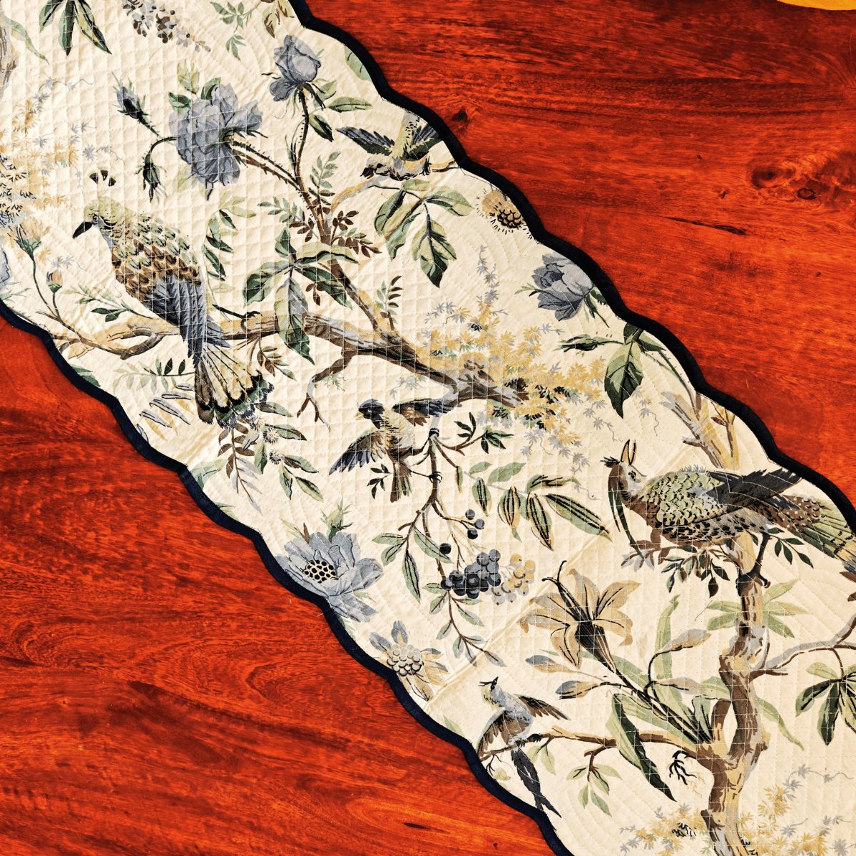 Canopy Reversible Table Runner, 100% cotton, 15" x 72" - Coral Slub - 