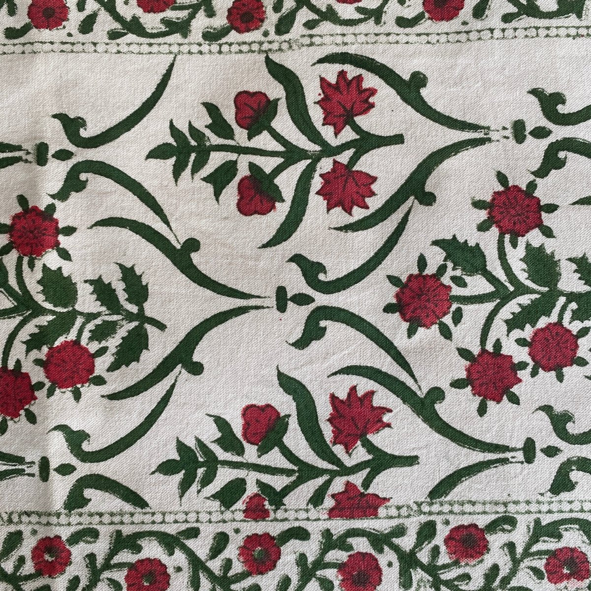 Carnation Table Runner, 100% cotton, 12" x 70" - Coral Slub - 