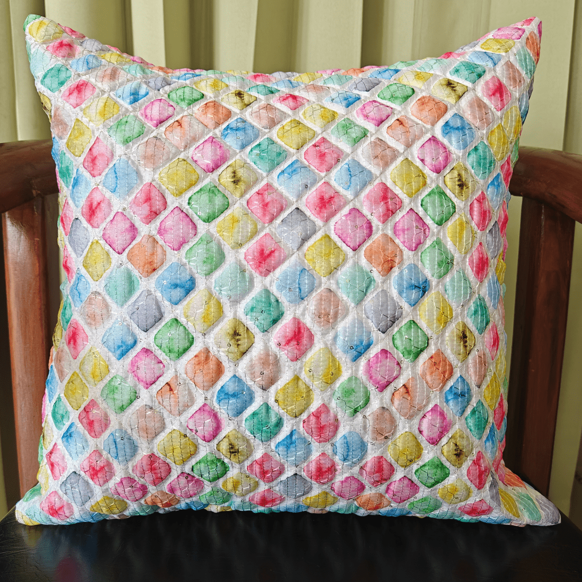 Carnival Cushion Covers, 16" x 16", Pack of 2 - Coral Slub - 