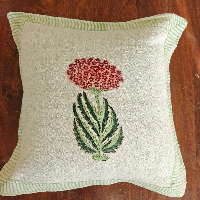 Chaman Cushion Covers, Pack of 5 - Coral Slub - 