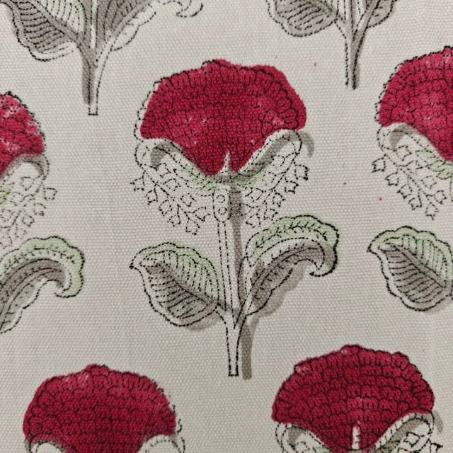 Chameli 6 Seater Dining Table Cover, 100% Cotton, 60" x 90" - Coral Slub -