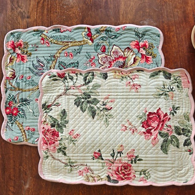 Coldstone Reversible Placemats - Coral Slub -