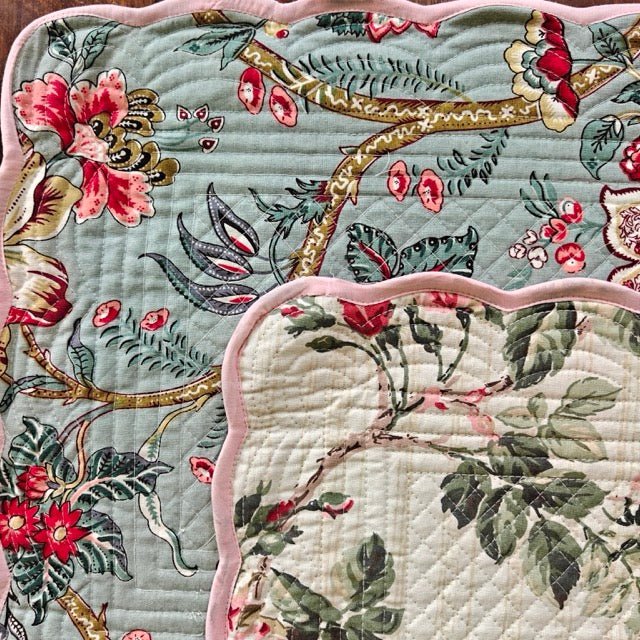 Coldstone Reversible Placemats - Coral Slub -