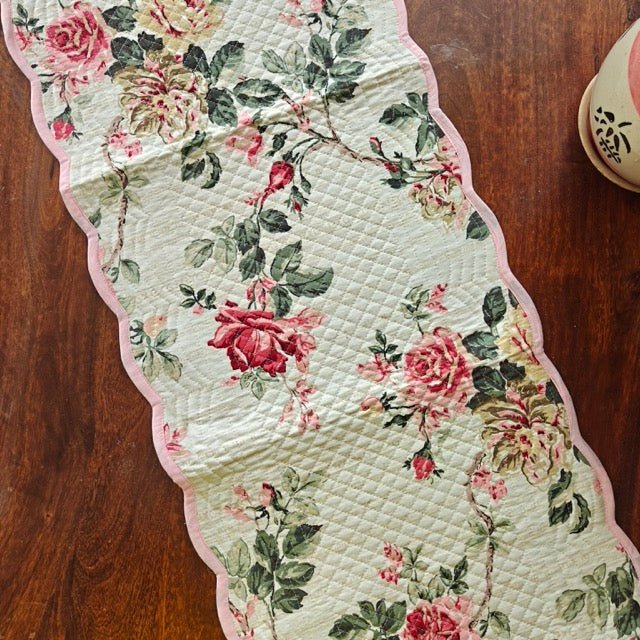 Coldstone Reversible Table Runner - Coral Slub -